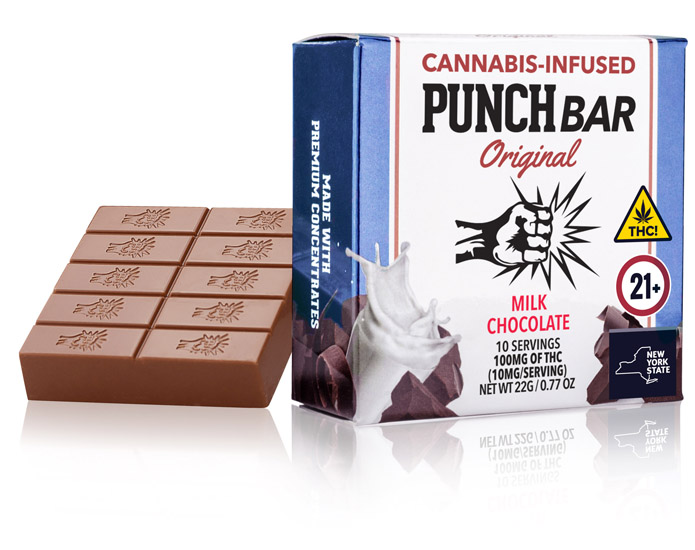 Milk Chocolate THC bar by Punch Bar 100mg