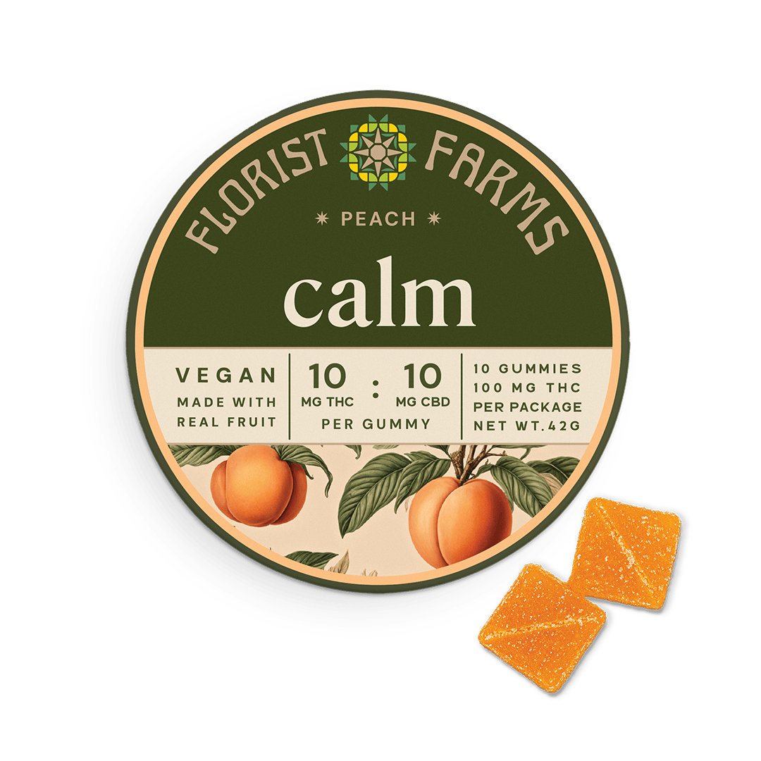 peach Kosher Gummies by Florist Farms THC 100mg