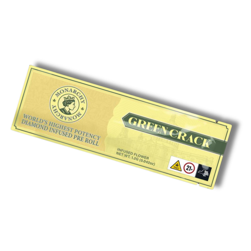 Green Crack Diamond Infused Pre Roll by Monarchy 1g