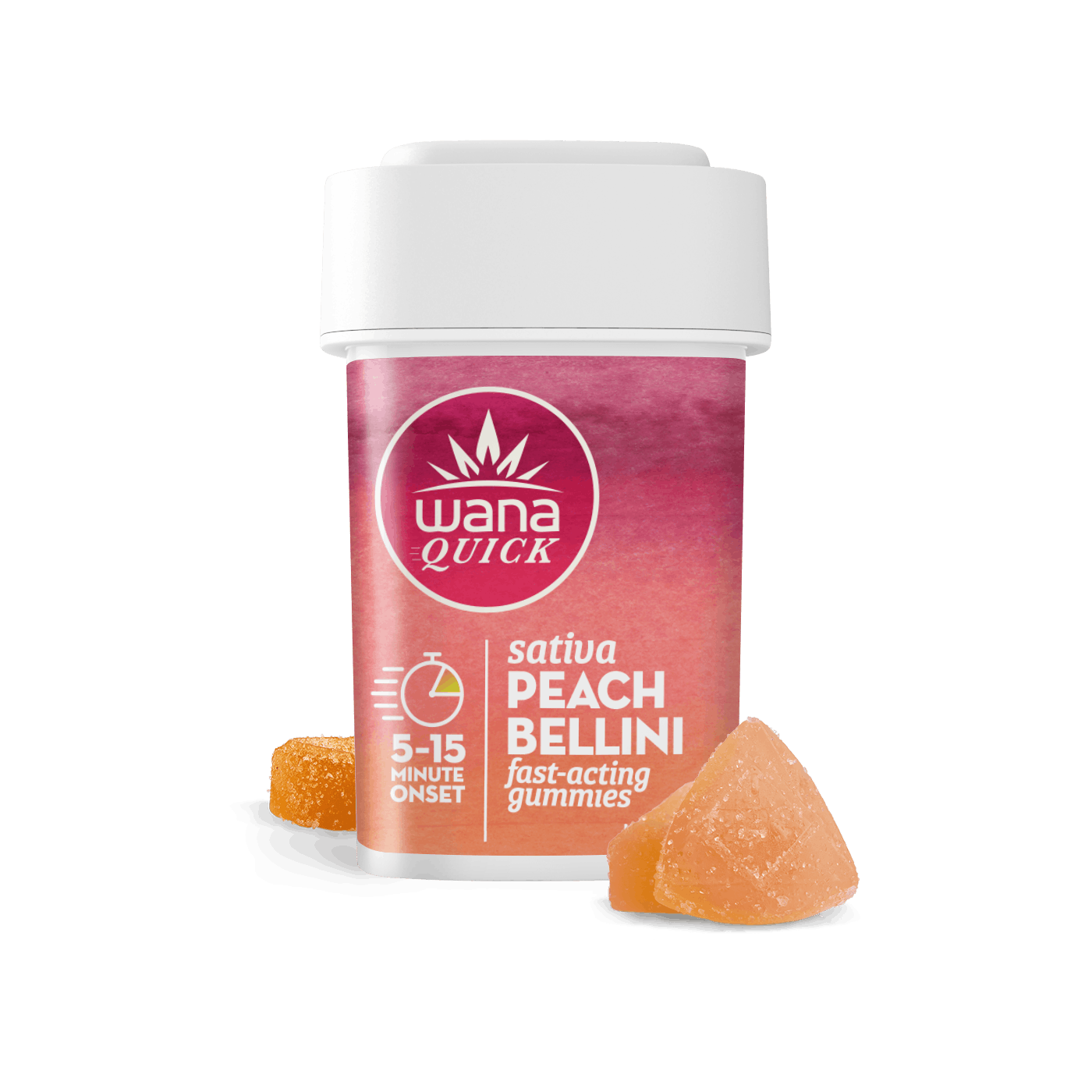 Peach Bellini Certified Kosher Gummies (Sativa) 100mg