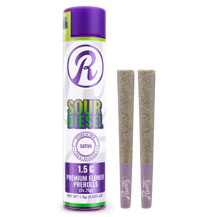Sour Diesel 2 pack Pre Roll by Runtz 1.5g