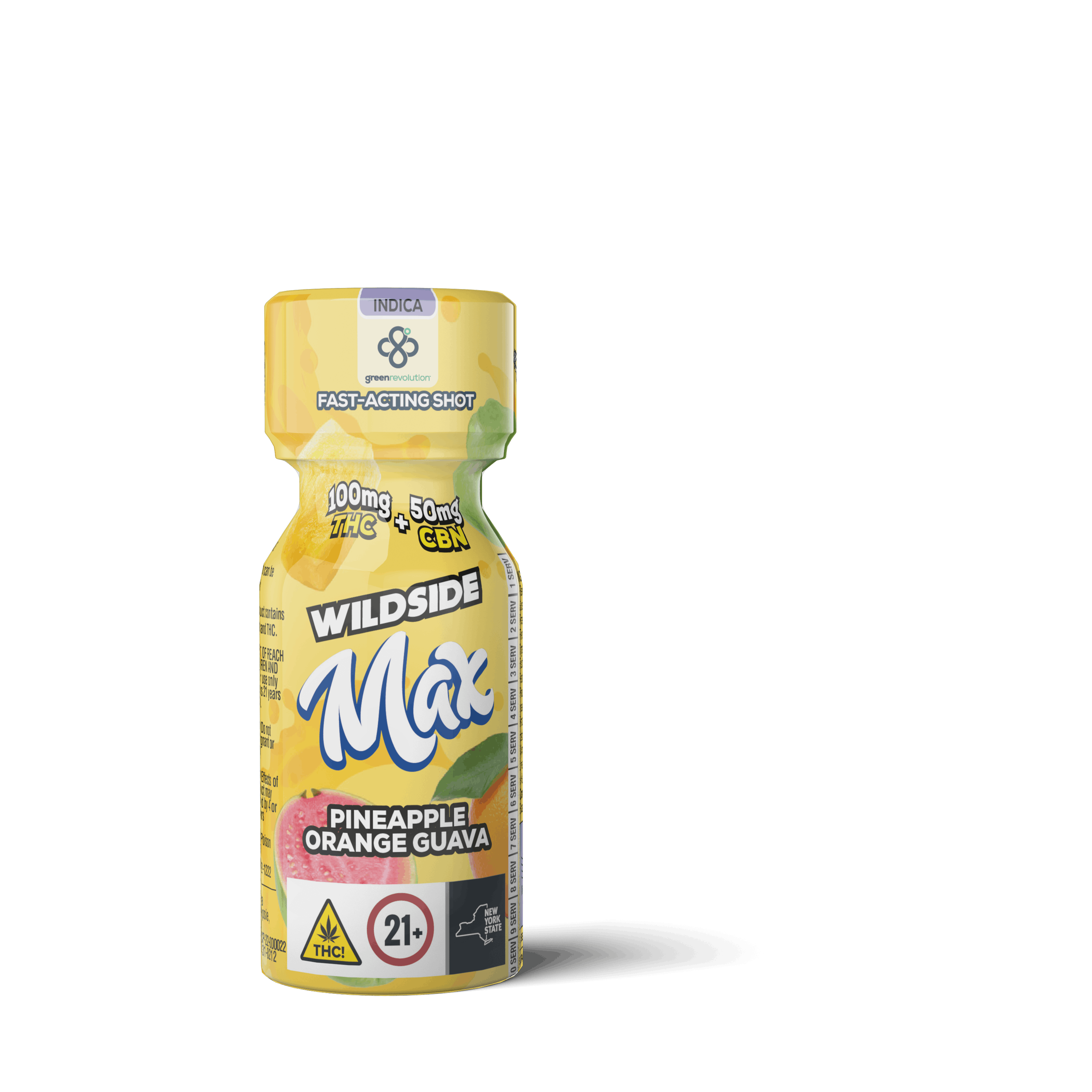 Pineapple Orange Agave Fast Acting Drink Shot (Indica) 100mg thc + 100mg CBG