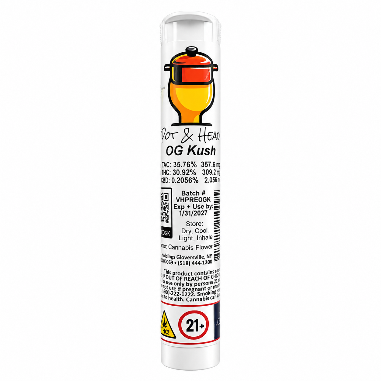 Skunk OG Pre Roll by Pot & Head 1g
