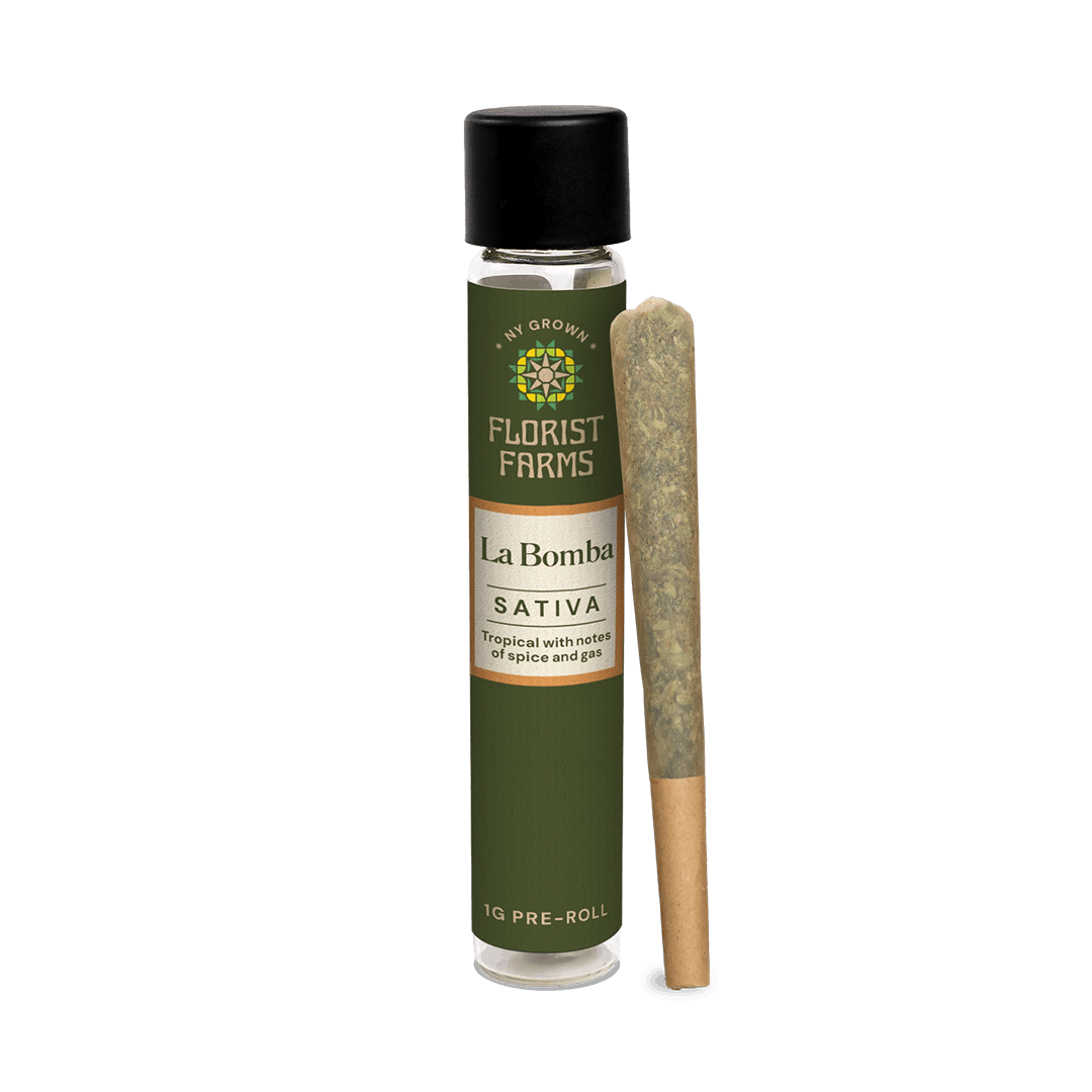 La Bomba single pre roll by florist farms 1g