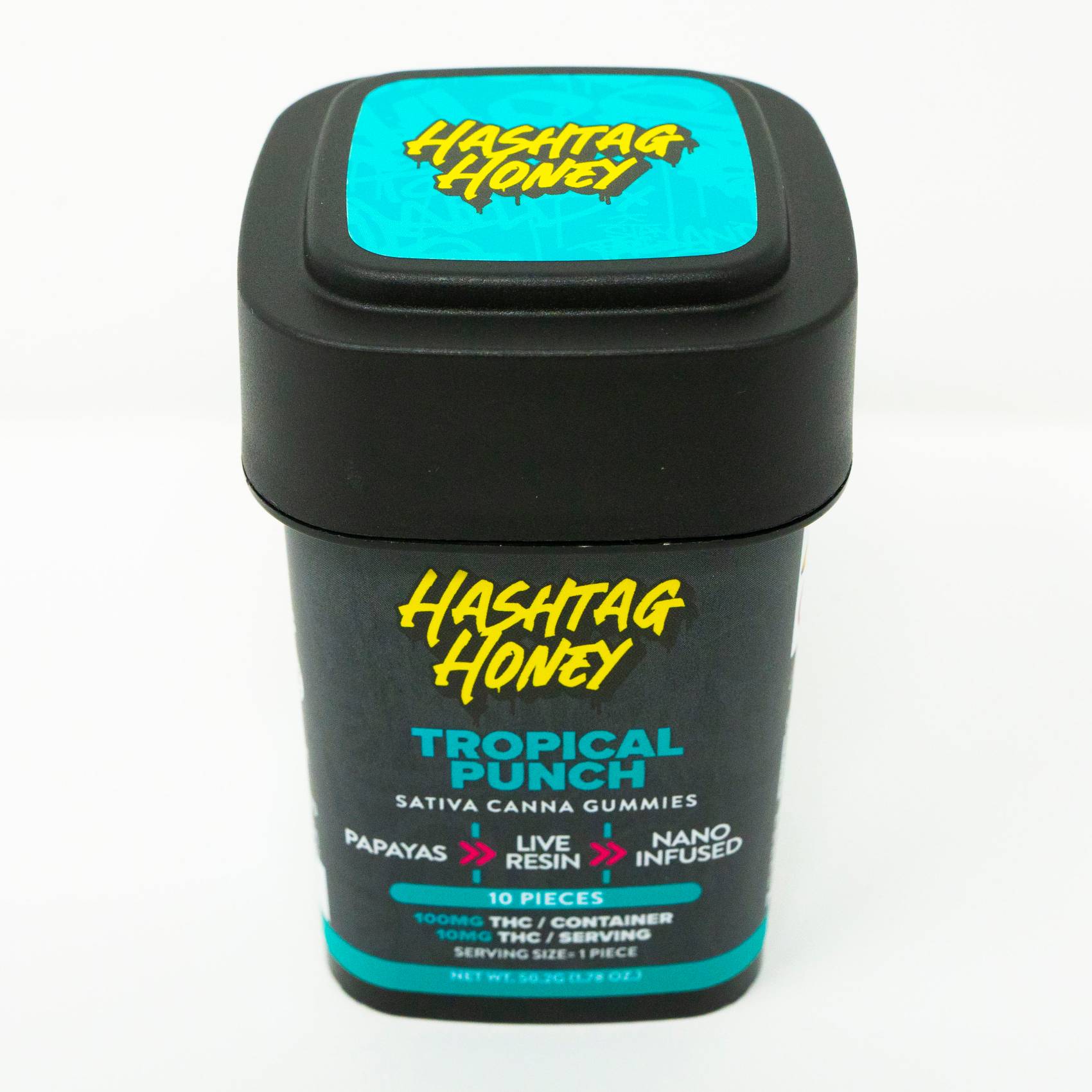 Tropical Punch (Sativa) Live Resin Nano Infused by Hashtag Honey 100mg