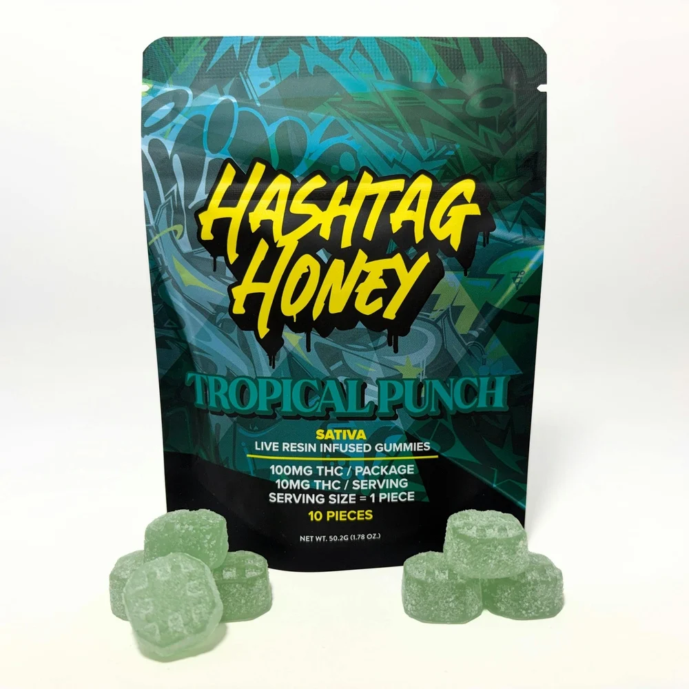 Tropical Punch (Sativa) Live Resin Nano Infused by Hashtag Honey 100mg