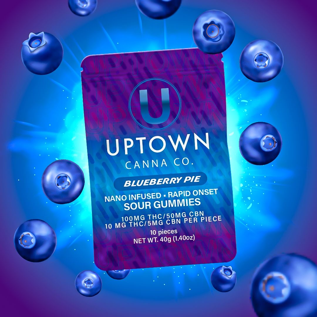 Blueberry Pie 10 pack Gummies by Uptown Canna