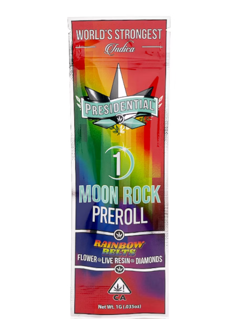 Rainbow Belts Moonrock pre roll by Presidential  1g