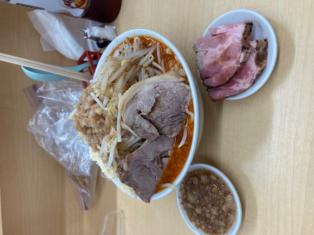 ラーメン荘おもしろい方へ 池田店のジロ活写真 5