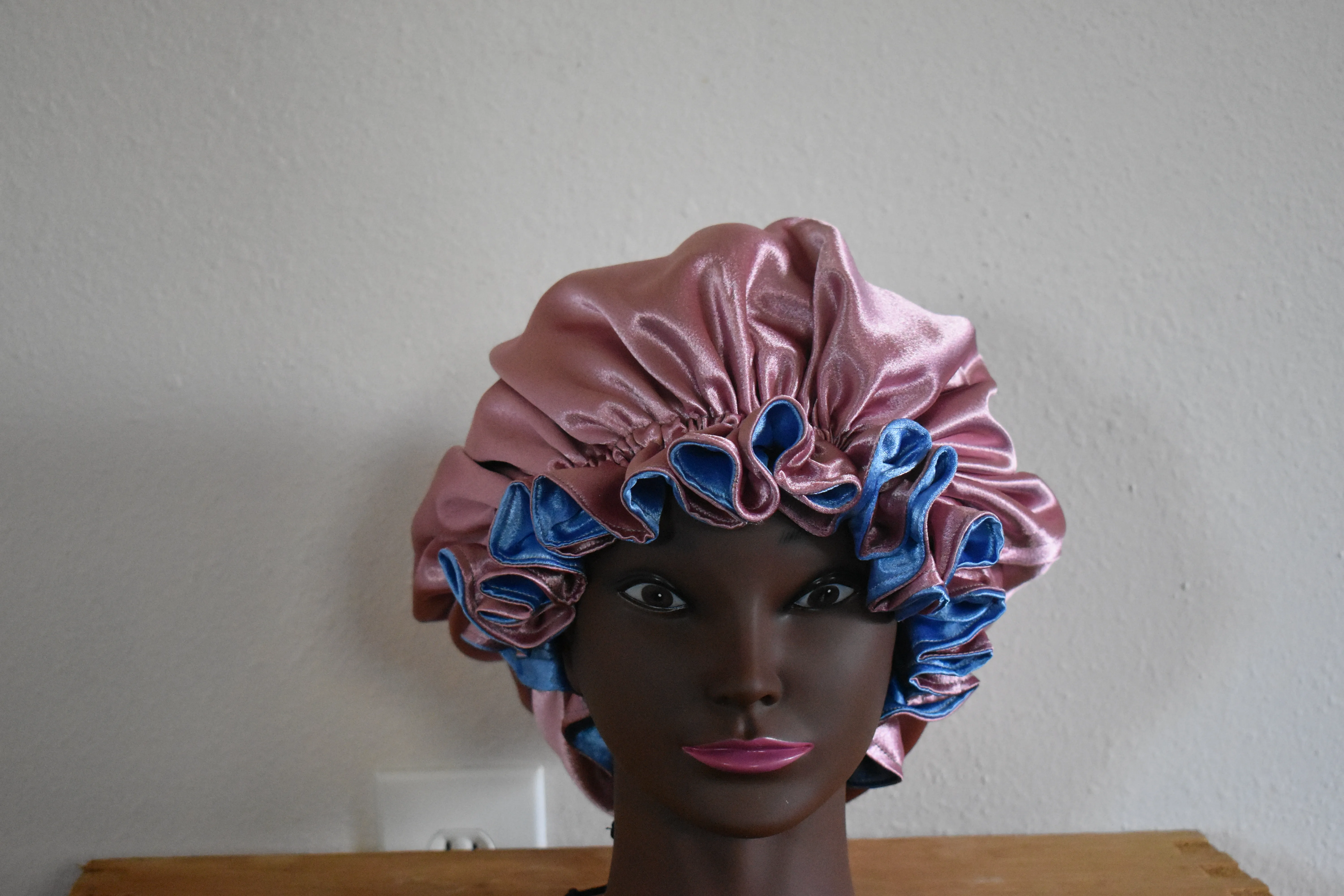 Luxury Rose Satin Sleep Bonnet Set  photo 5