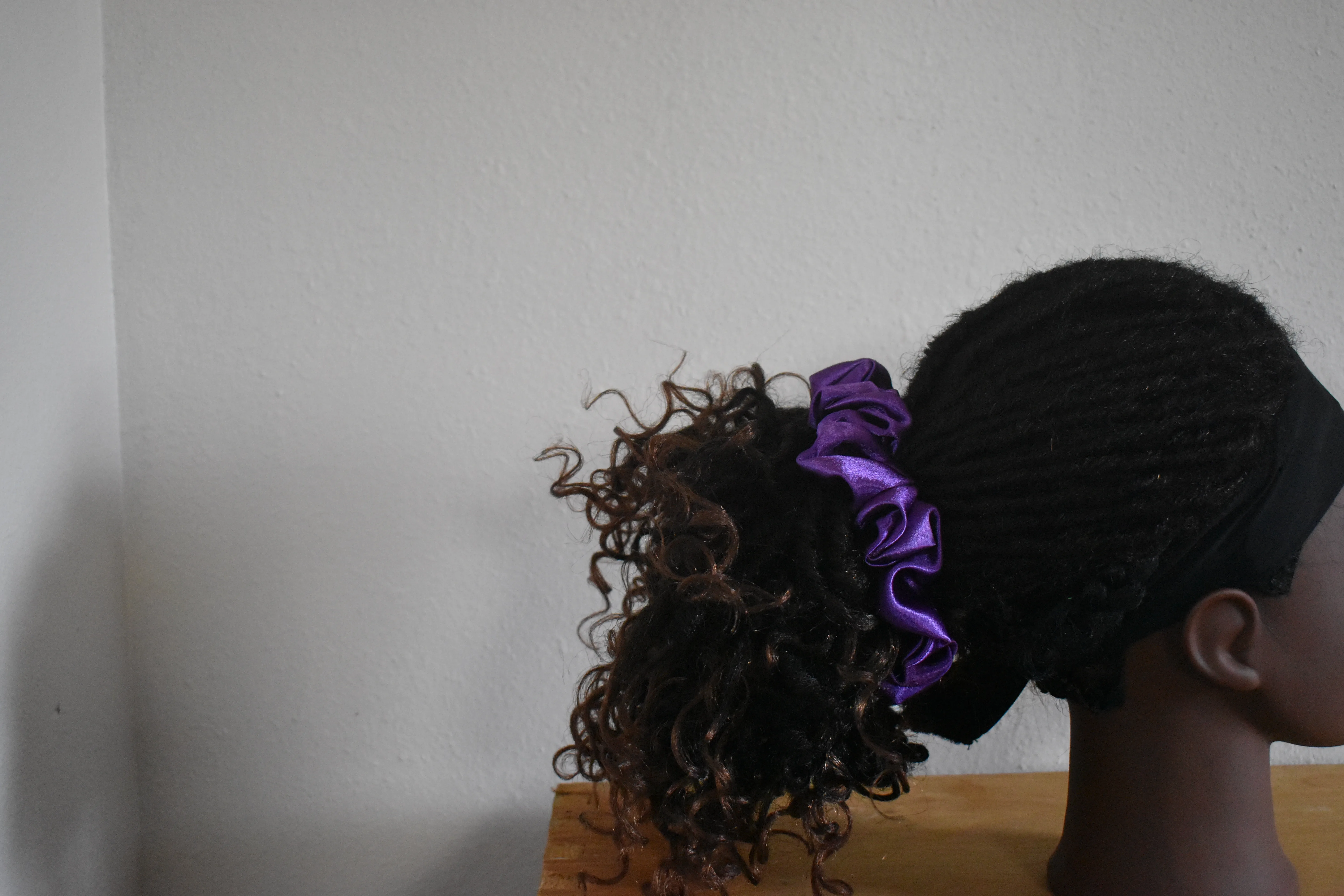 Luxury Rose Gold and Deep Purple Satin Bonnet Set photo 5