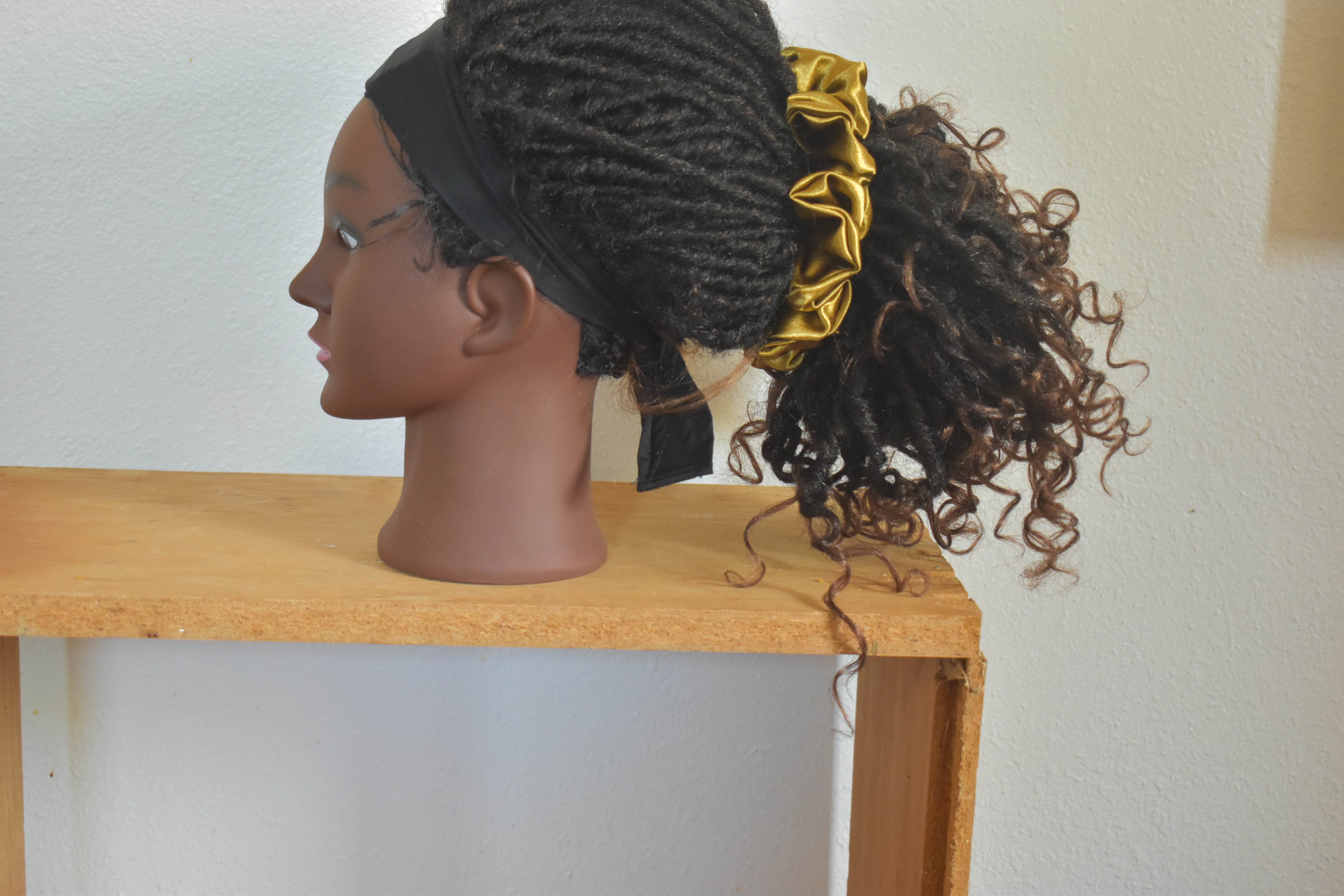 Luxury Red and Gold Satin Bonnet Hair Set photo 5