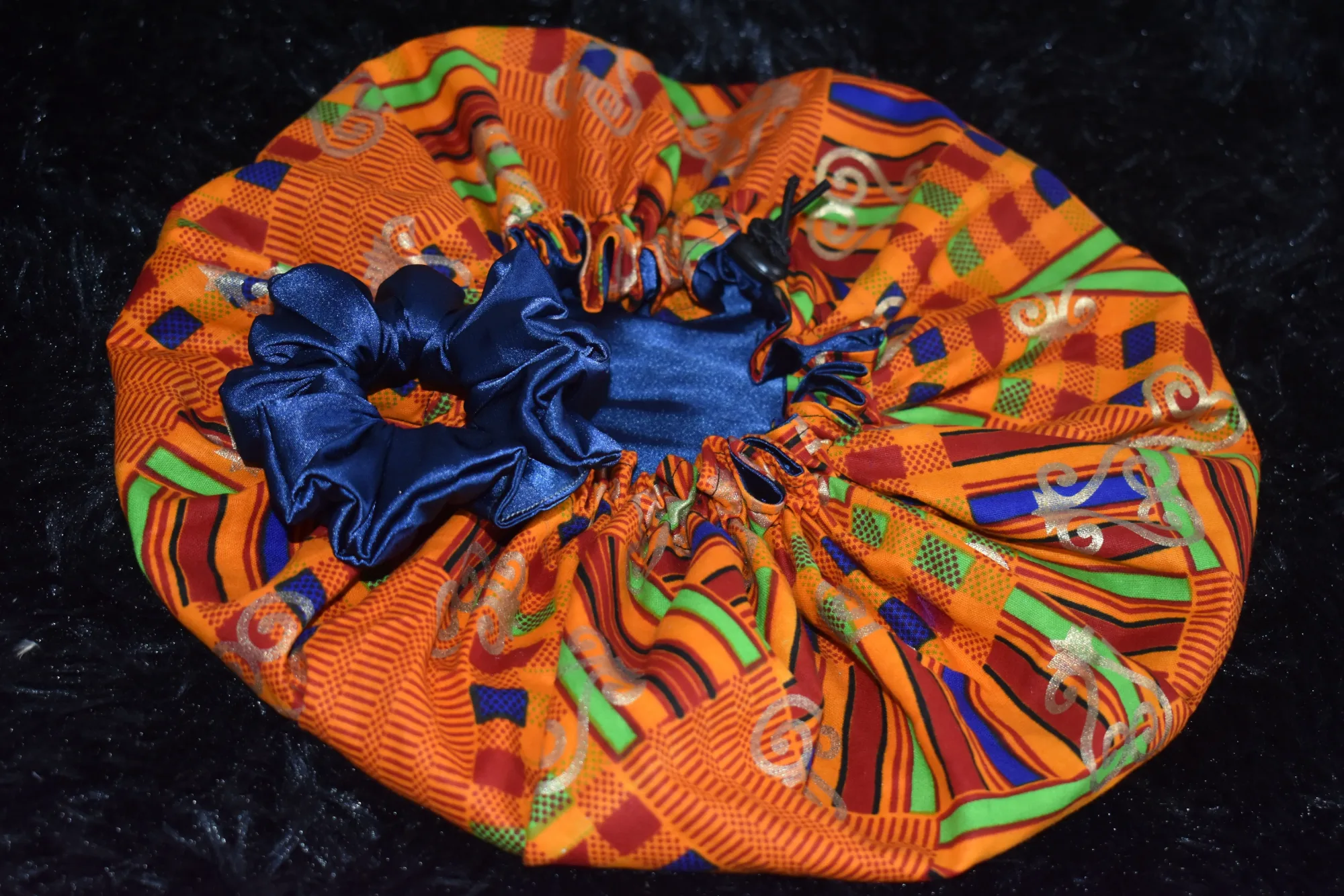 Medium Kente Print Adjustable Bonnet photo 1