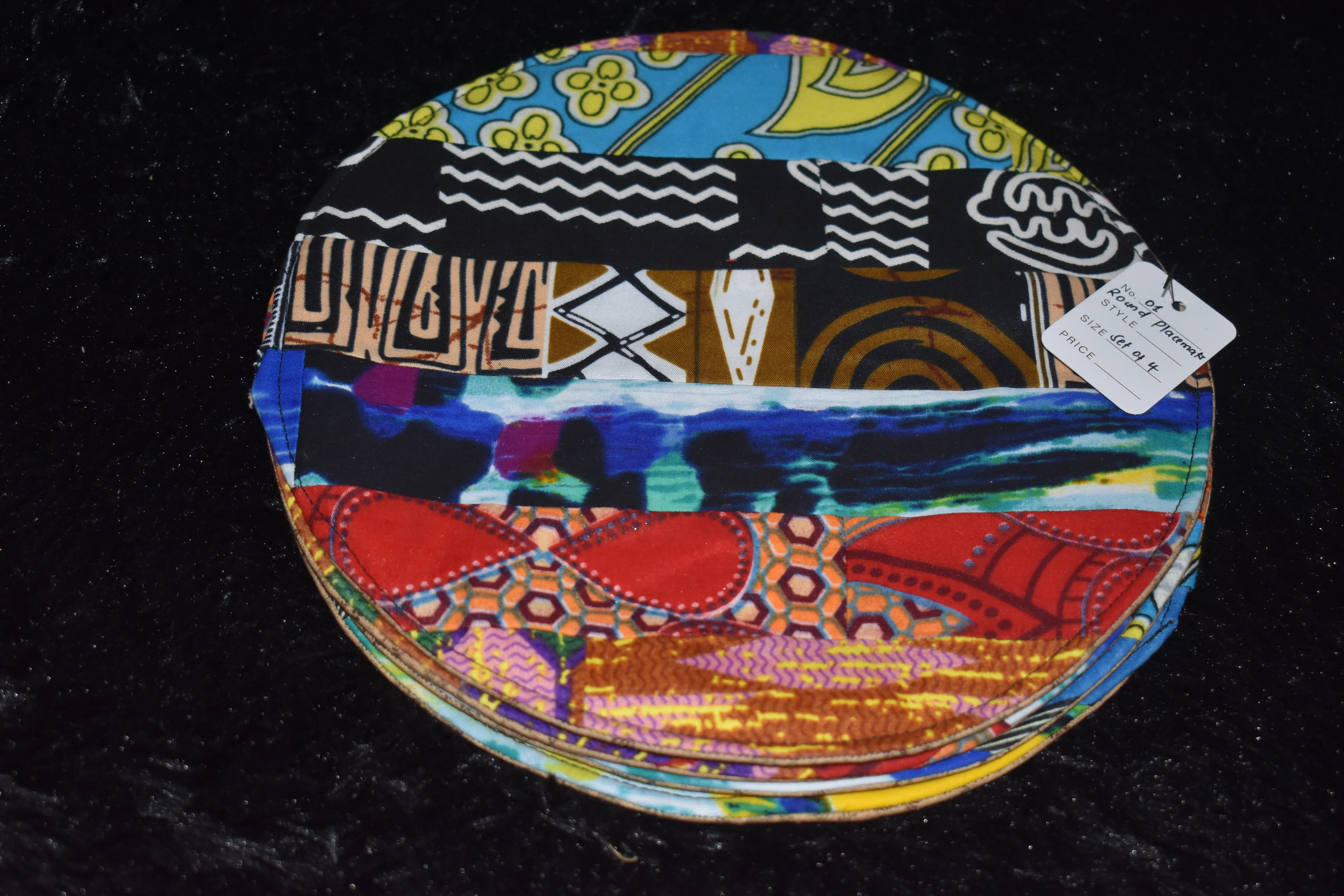 Patchwork Placemat Set -Circular Striped  photo 2