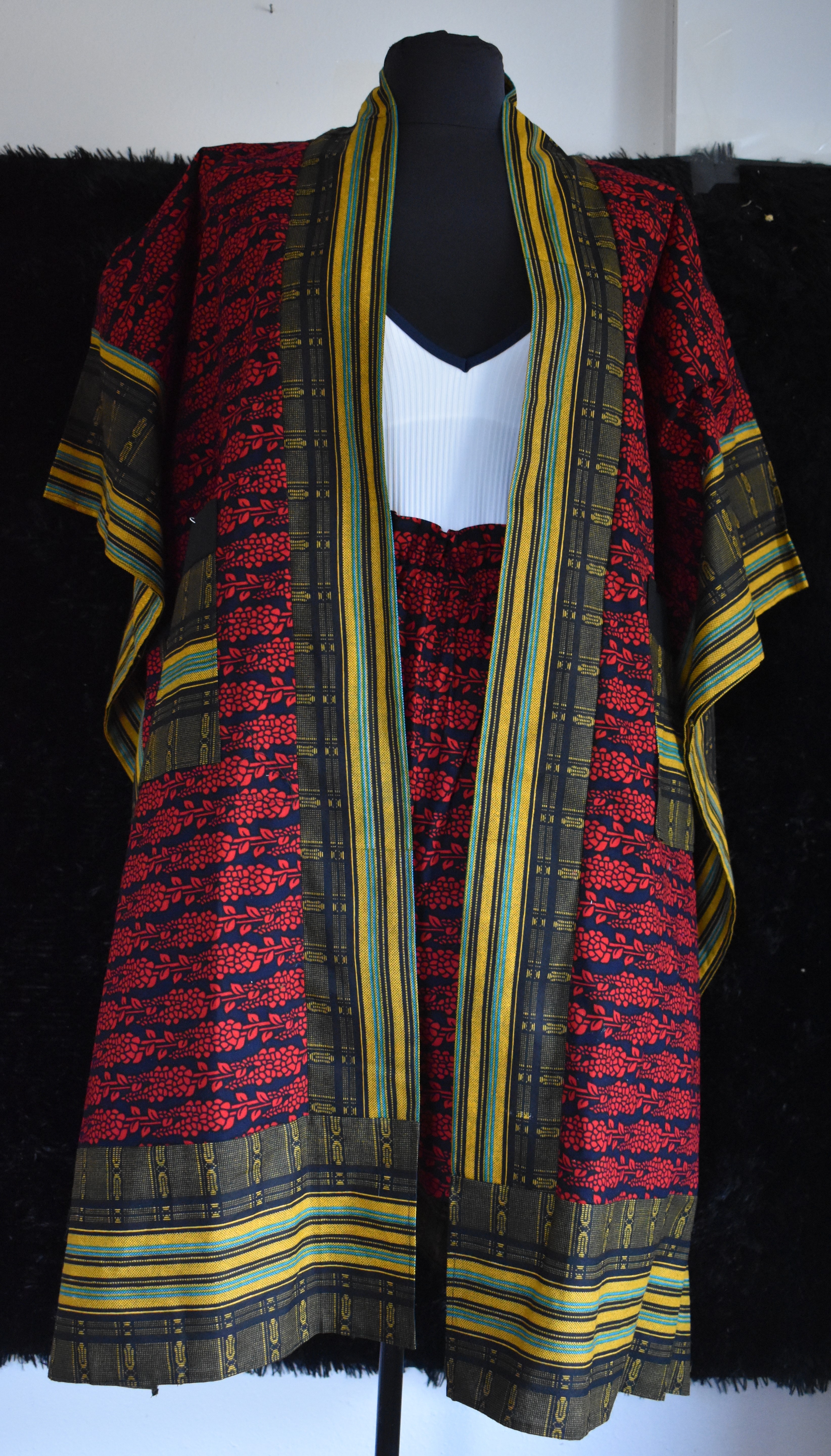 The Statement Ankara/Aso oke  Kimono photo 3