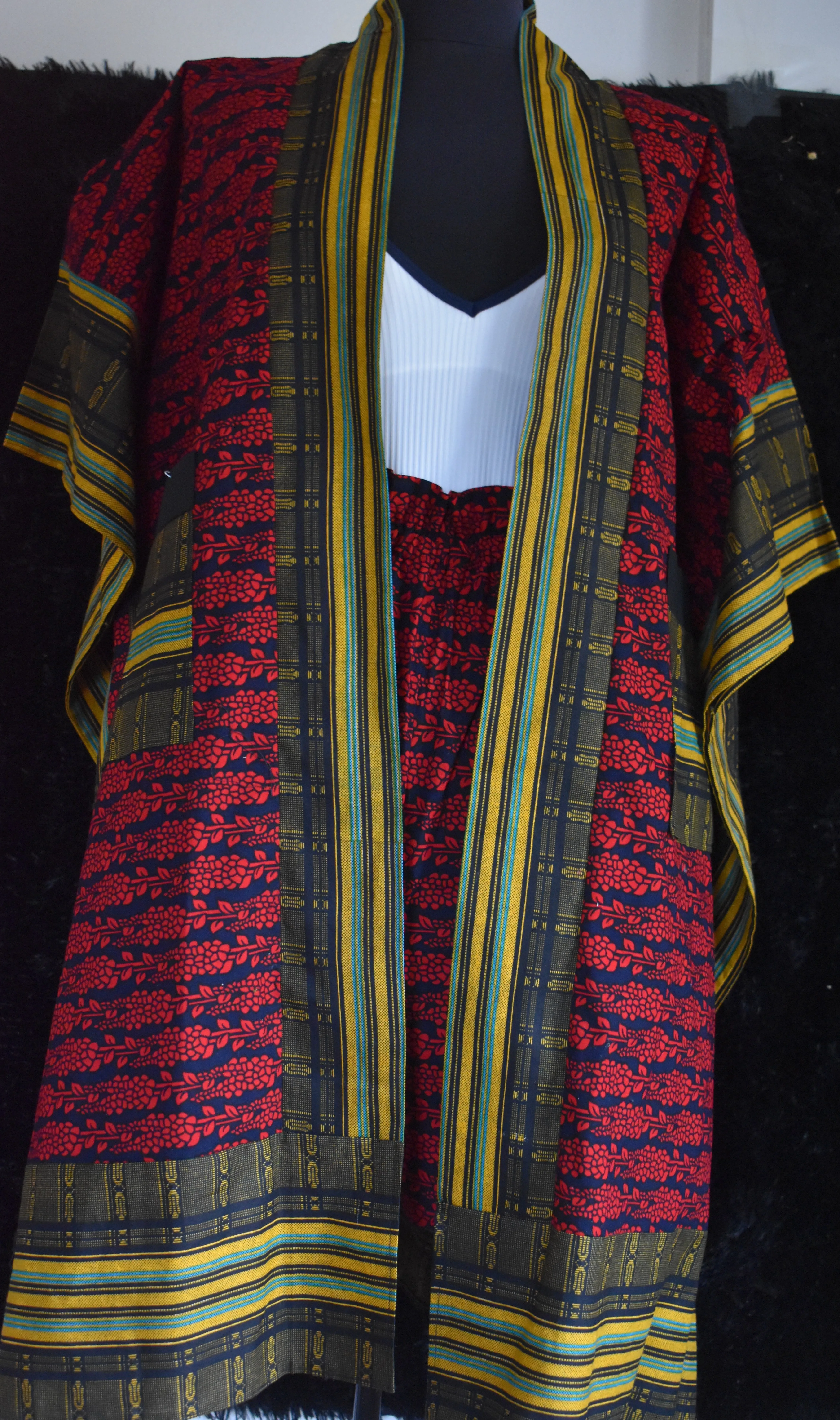 The Statement Ankara/Aso oke  Kimono photo 2