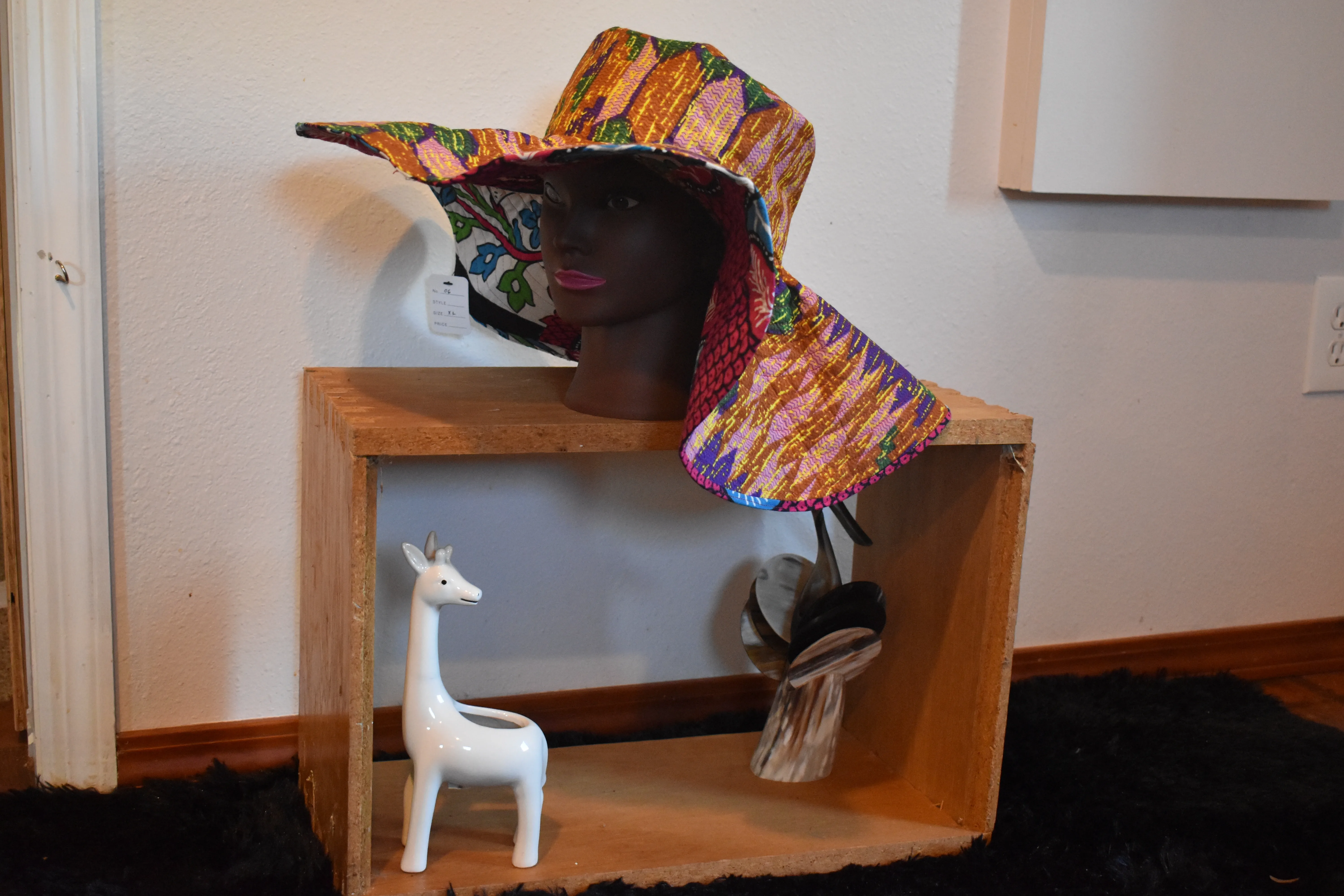 Reversible Kente Print Wide Brim Hat-XXL photo 7