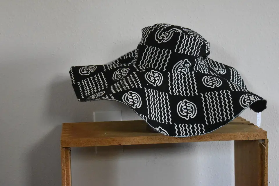 Reversible Wide Brim  Adinkra Sun Hat XXL