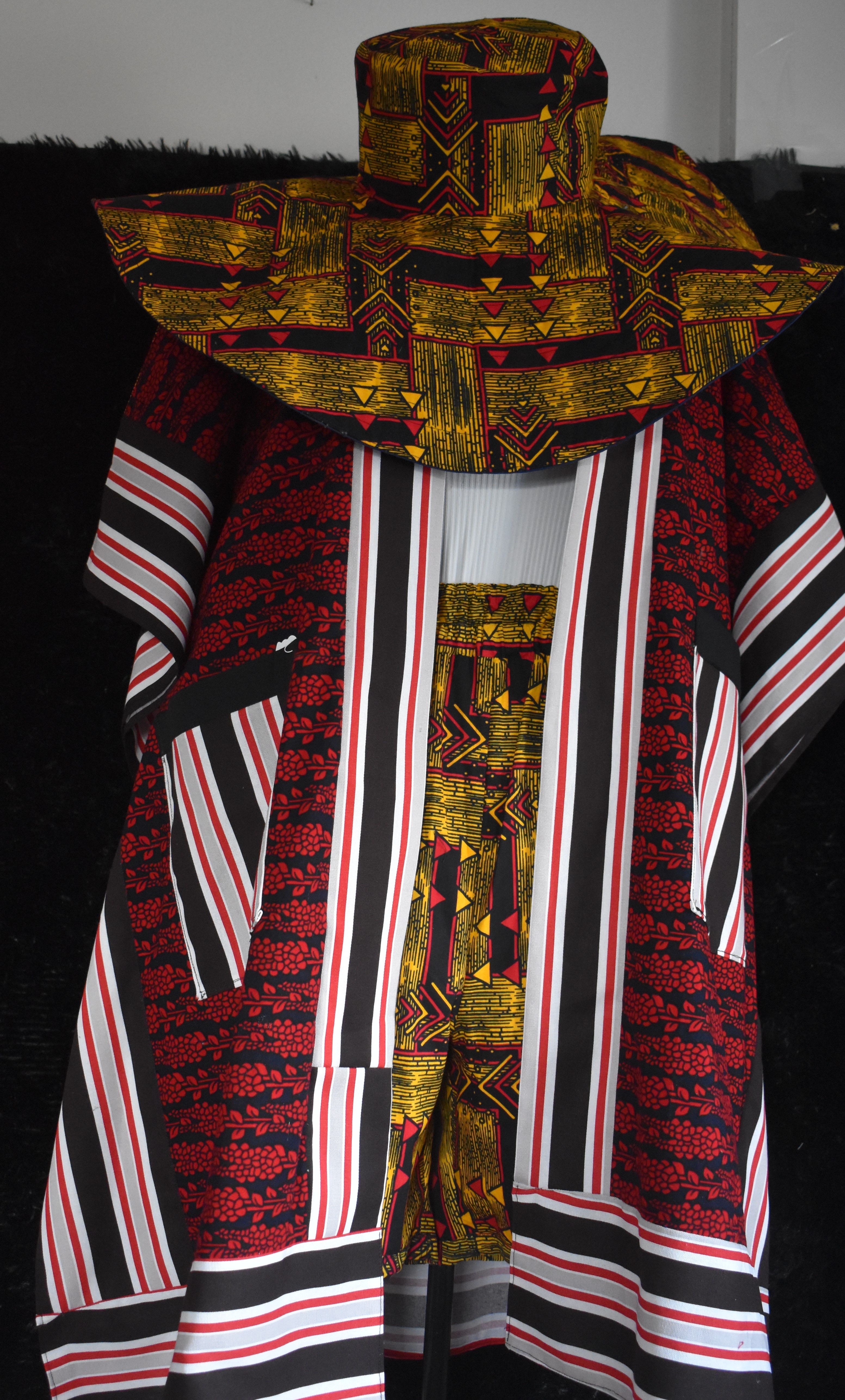 The "Savanna Sunset" Ankara/Aso oke Kimono