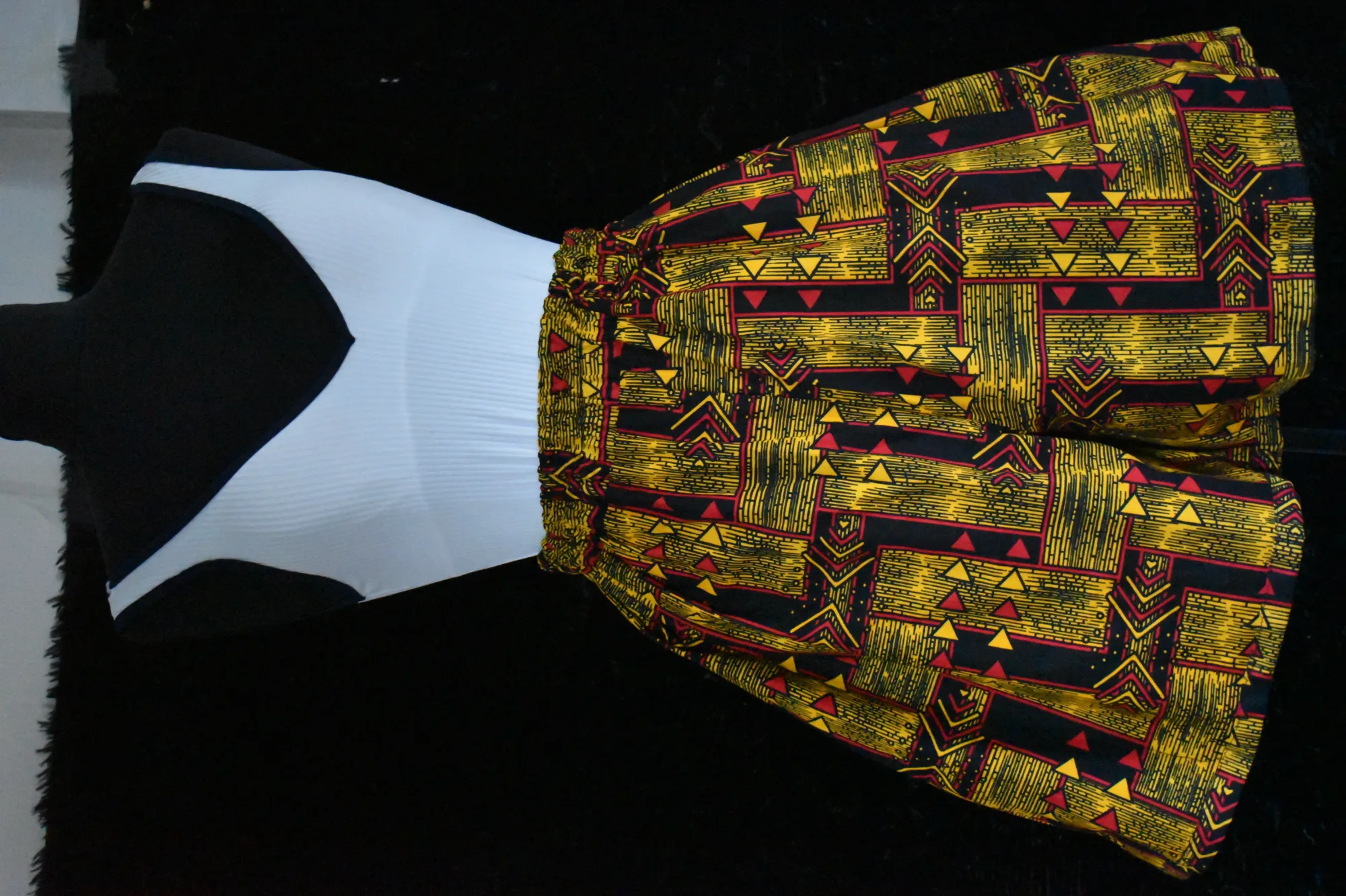 Vibrant Ankara Print High-Waist Flowy Shorts photo 3