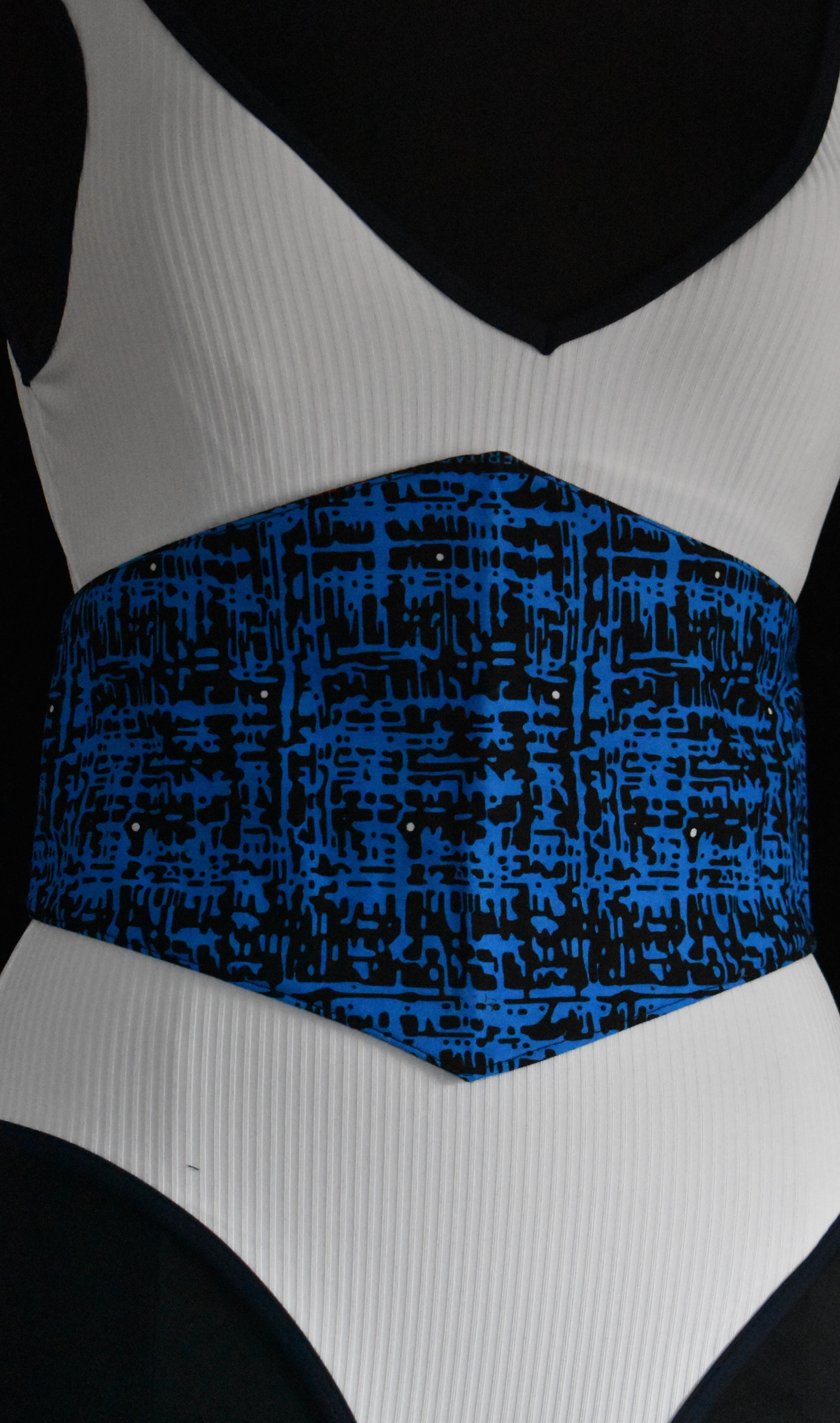 Waist Cincher -Electric Blue Corset Belt photo 3