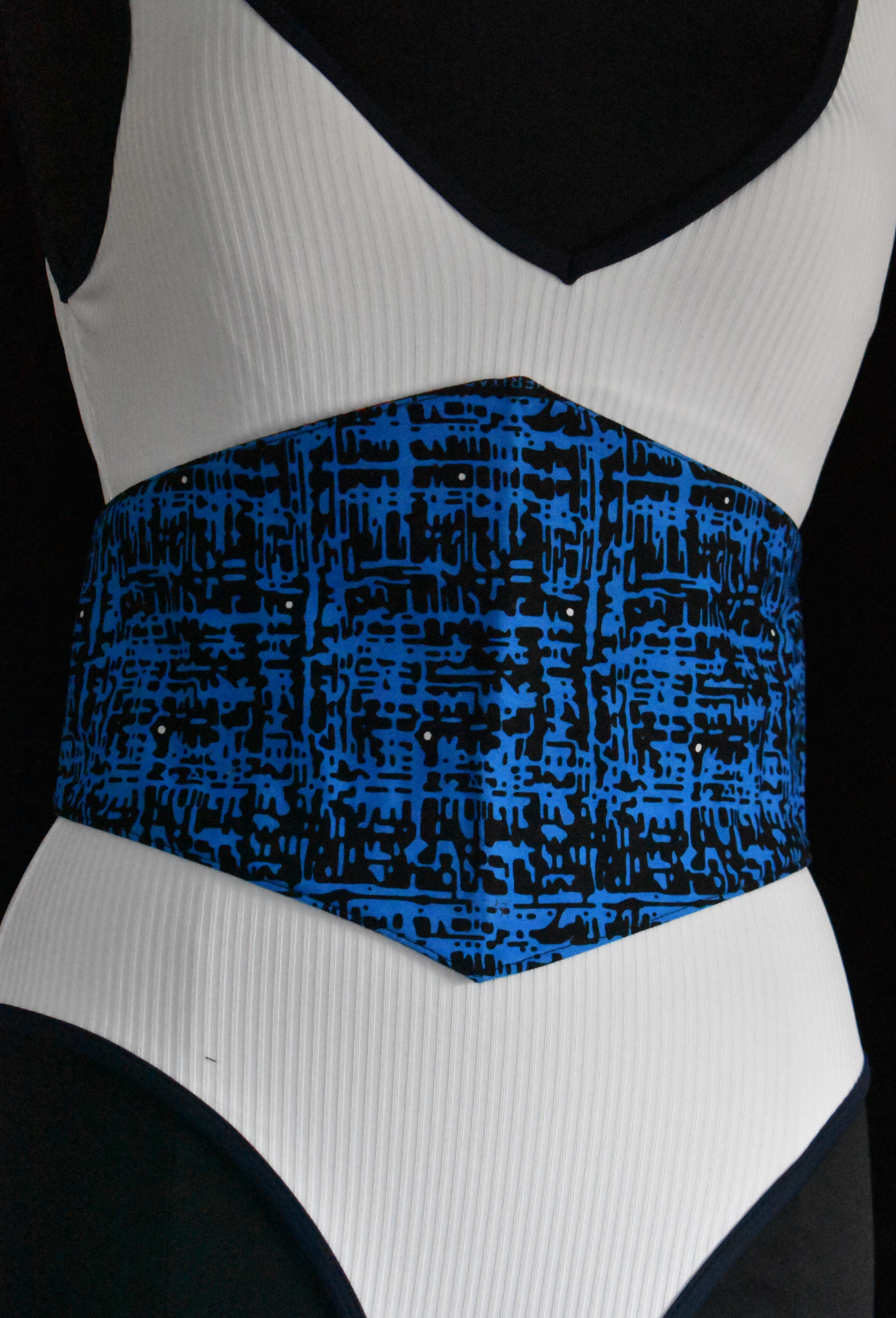 Waist Cincher -Electric Blue Corset Belt