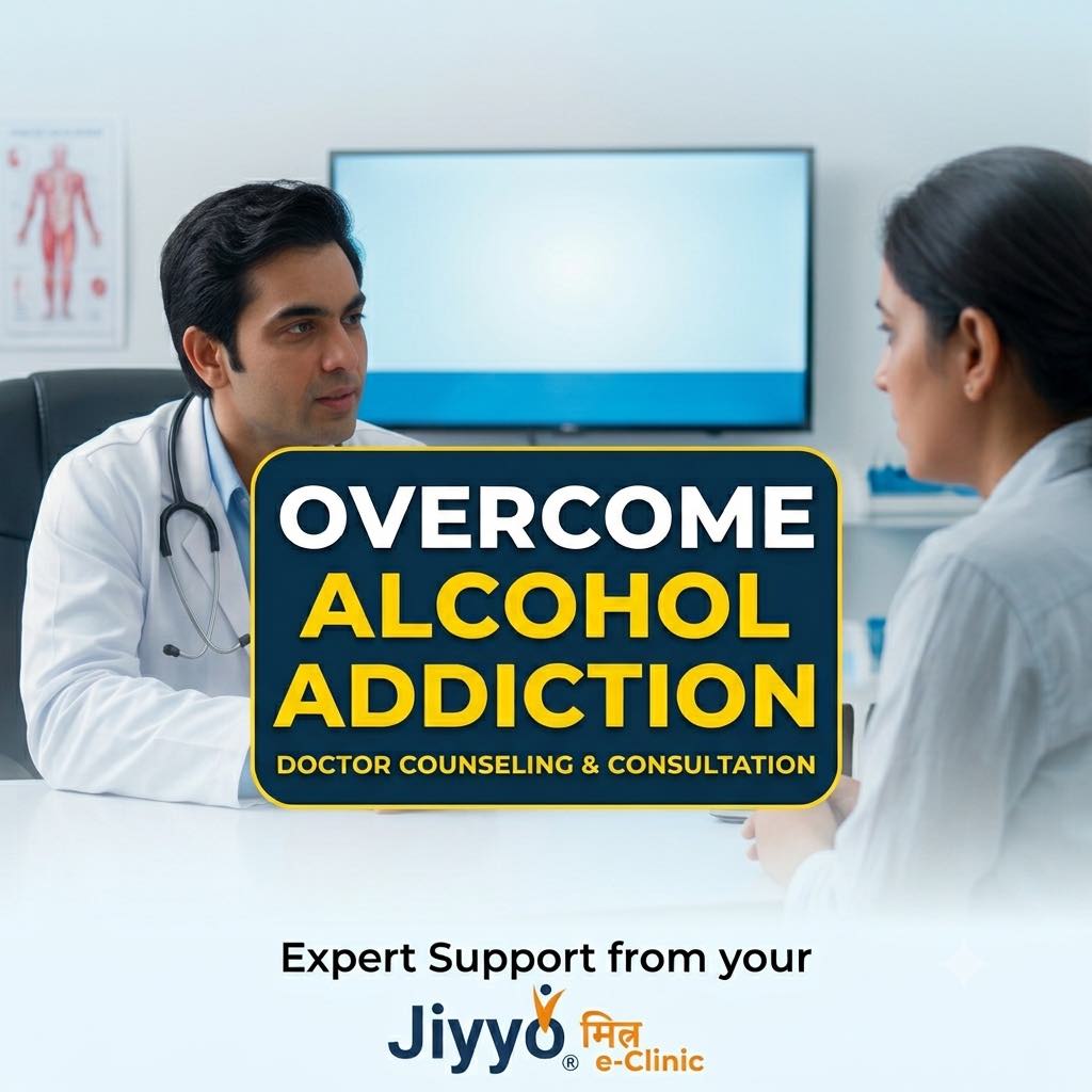 Doctor counseling on alcohol addiction