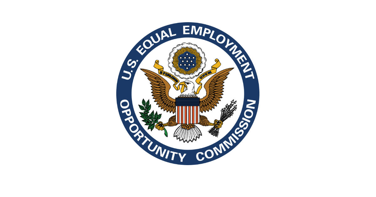 The official seal of the U.S. Equal Employment Opportunity Commission (EEOC), featuring a bald eagle holding an olive branch and arrows, with the motto “E Pluribus Unum.”