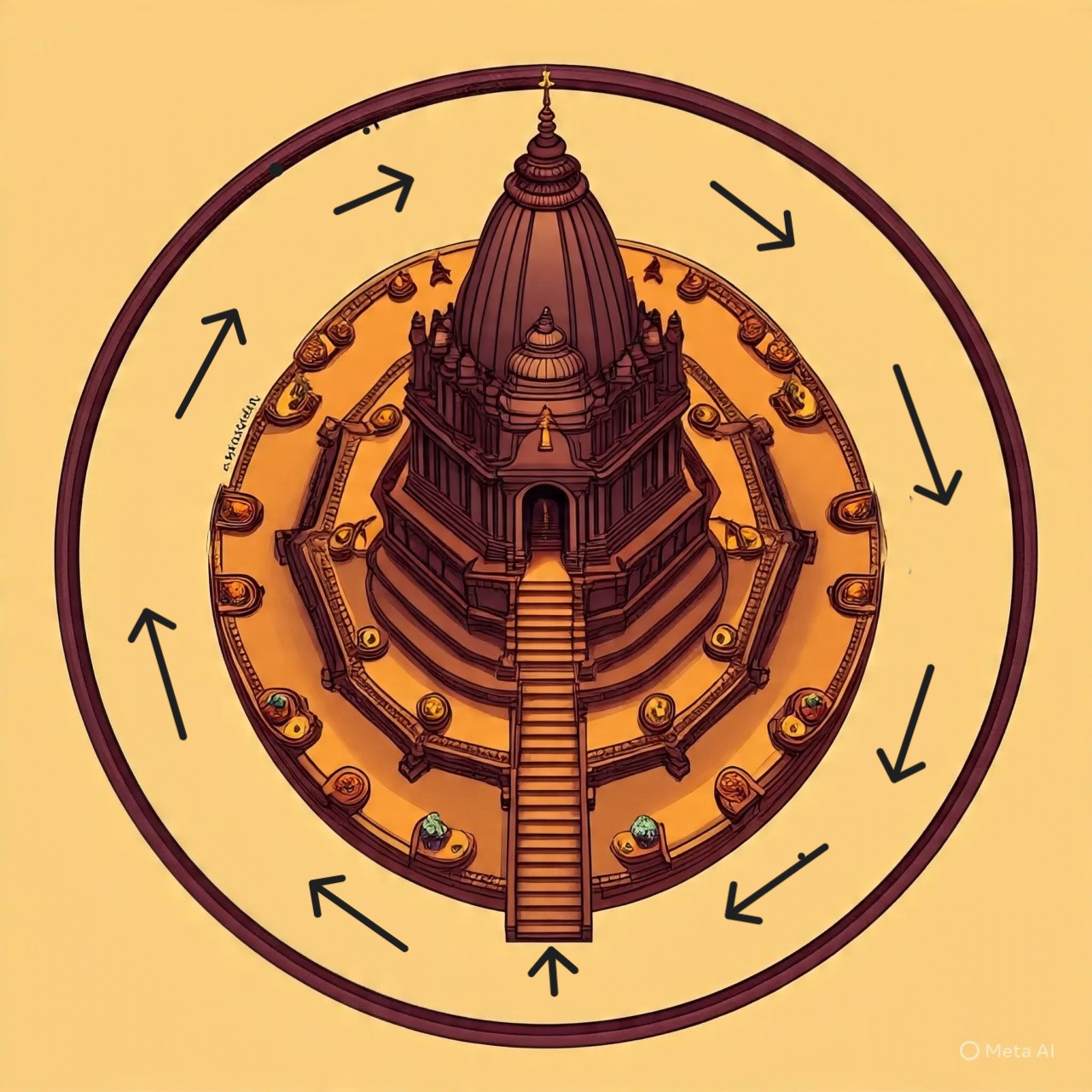 Why Temple Pradakshina Is Done Clockwise – Energy Field and Human Aura Explained