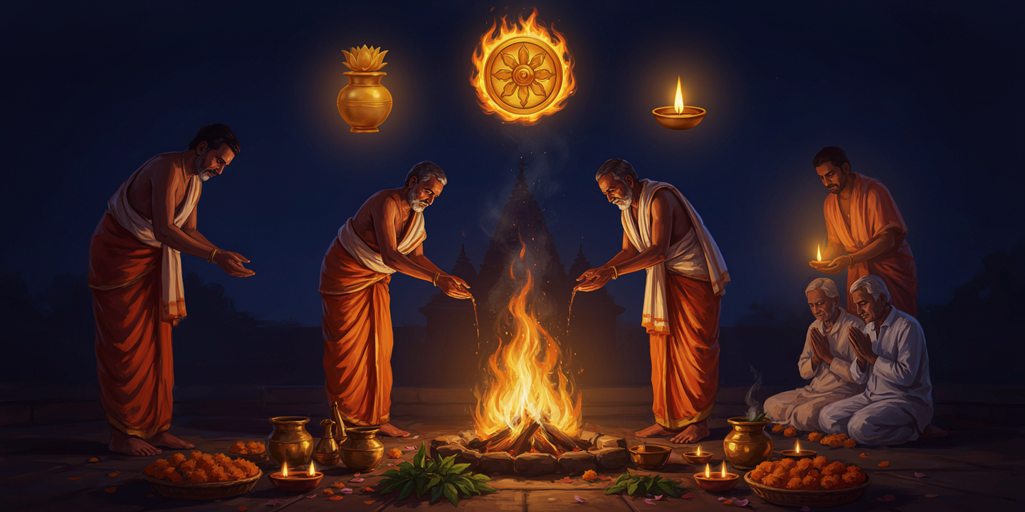 Dhanvantari Homam vs Ayushya Homam vs Sudarshana Homam: Differences and Purpose