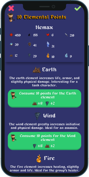 Preparation screen