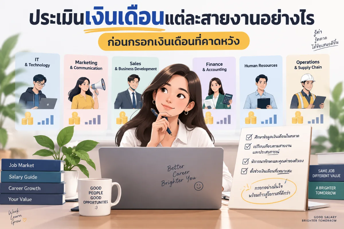 ประเมินเงินเดือนแต่ละสายงานอย่างไร ก่อนกรอกเงินเดือนที่คาดหวัง