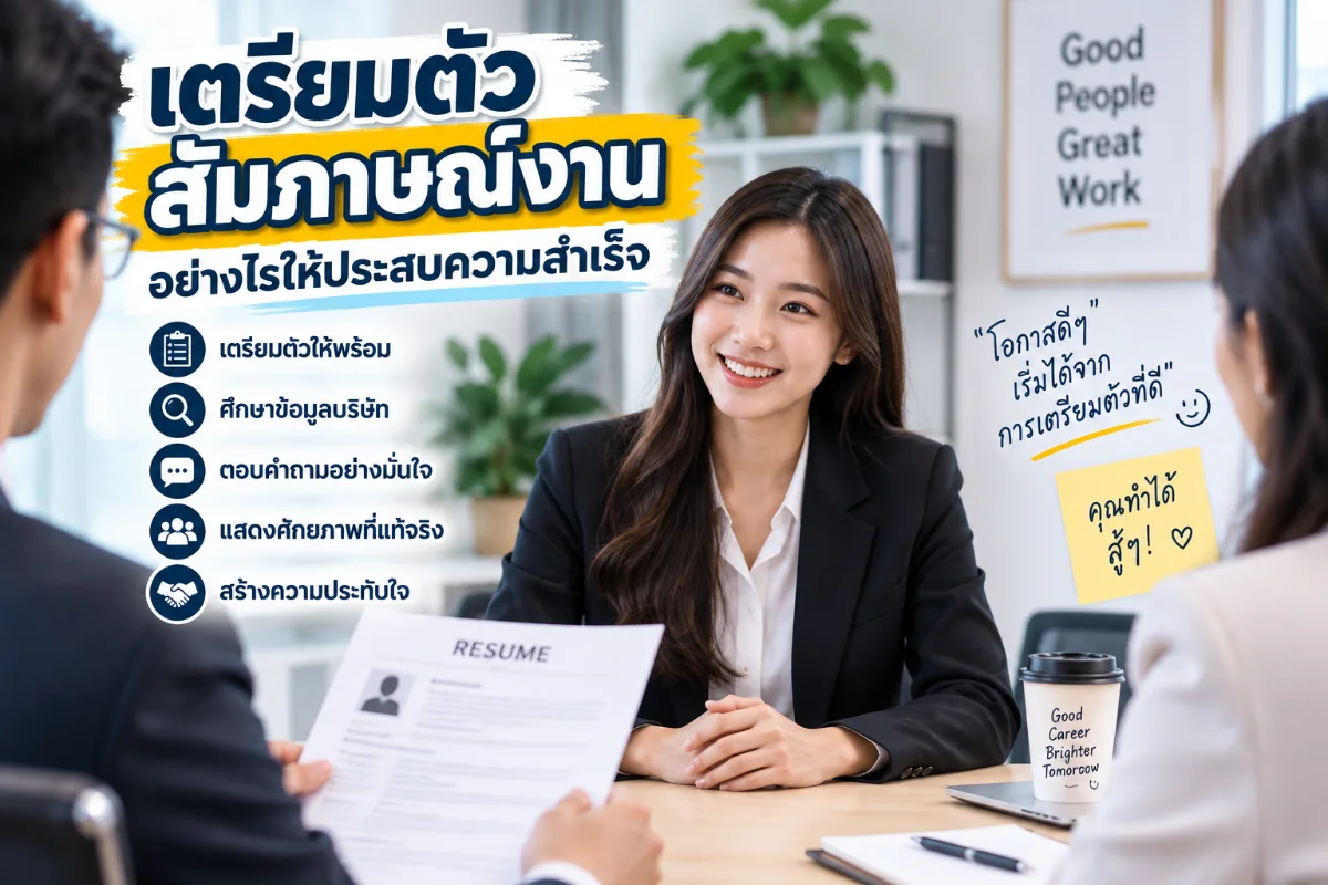 เตรียมตัวสัมภาษณ์งานอย่างไรให้ประสบความสำเร็จ พร้อมเทคนิคที่ใช้ได้จริง