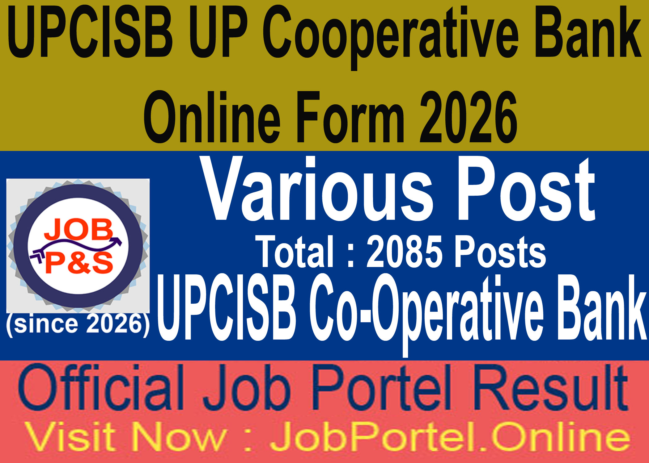 UPCISB UP Cooperative Bank Various Recruitment 2026 Poster