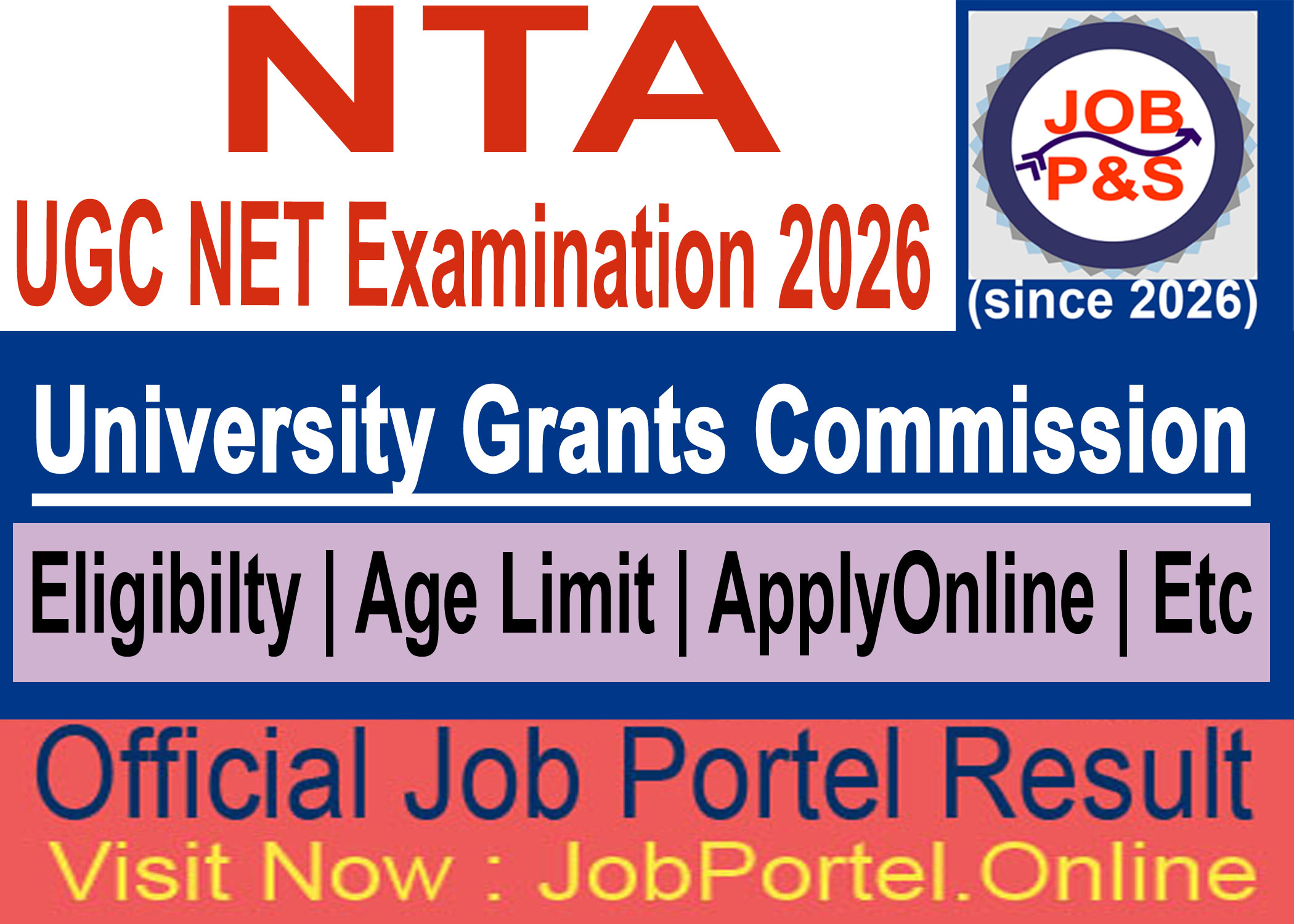 NTA UGC NET June Online Form 2026 Poster