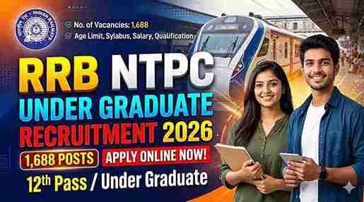 RRB NTPC Under Graduate Recruitment 2026 – Apply Online for 1688 Posts
