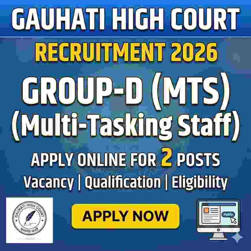 Gauhati High Court Group-D (MTS) Recruitment 2026 – Apply Online for 2 Posts