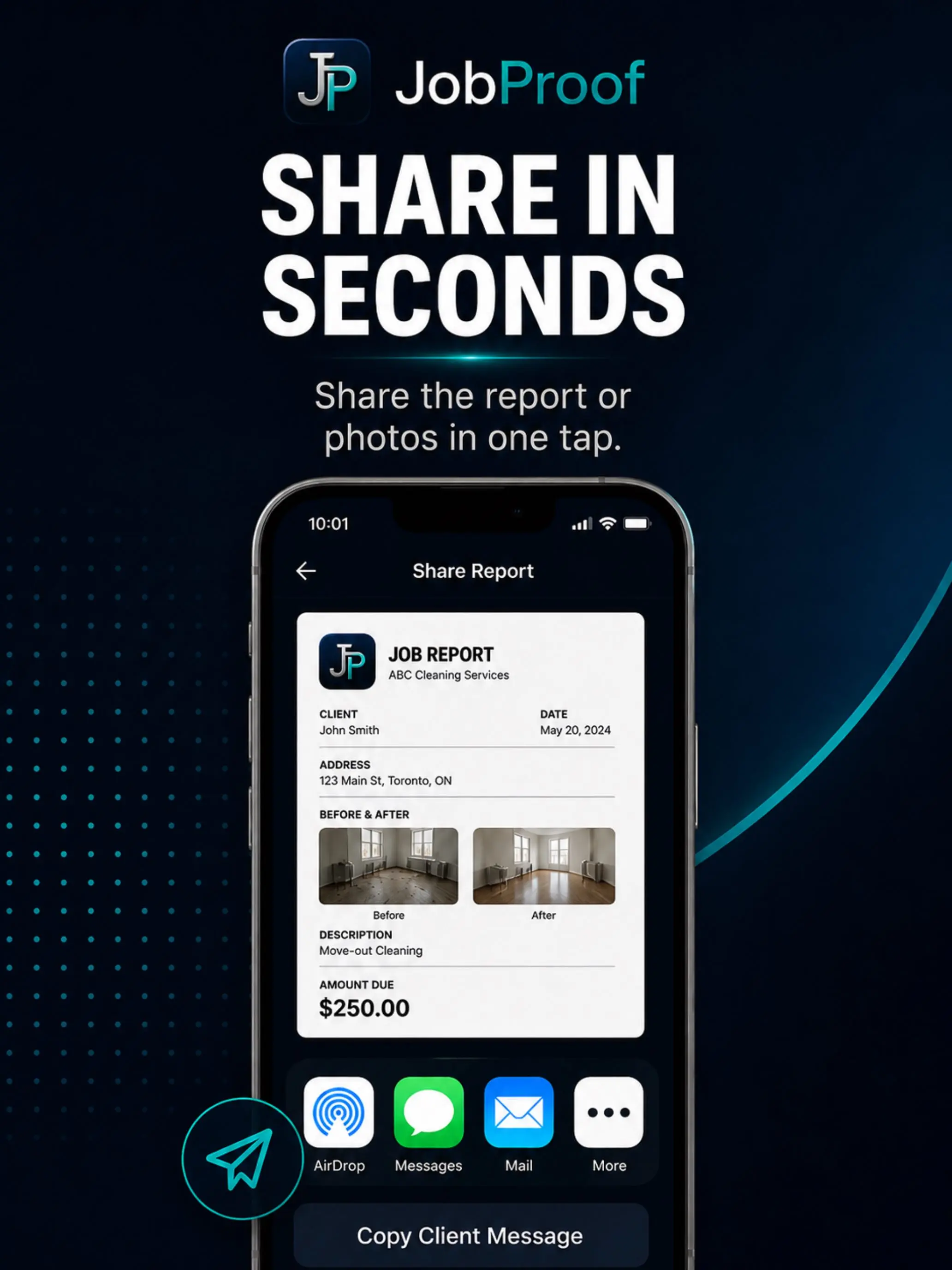 Share a JobProof report in seconds