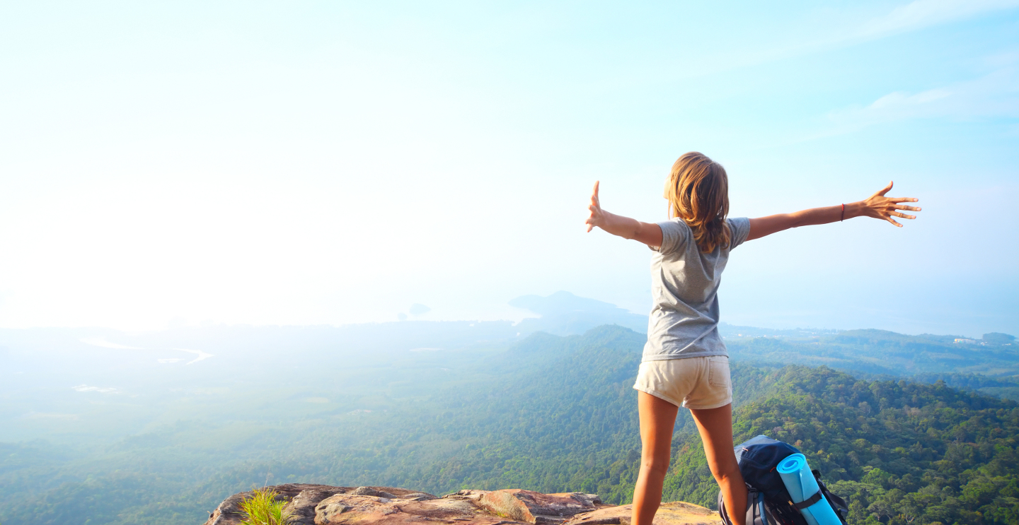 Woman on mountain