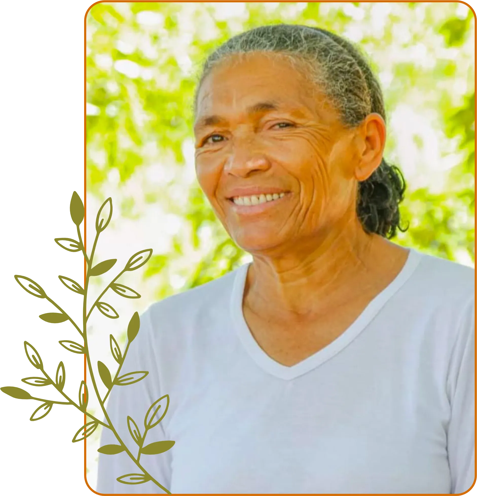 Foto de Dona Josefa sorrindo