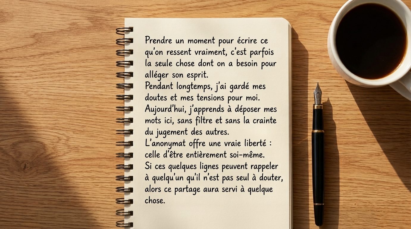 Le refuge du mot juste : Comment l’écriture anonyme nous réapprend à respirer
