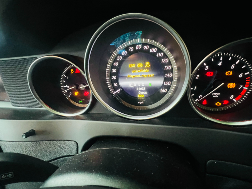 Mercedes Benz c Class 2015 ABS Light On -  Changed the ABS Sensor - DTC CODES C120700 &amp; CI11200