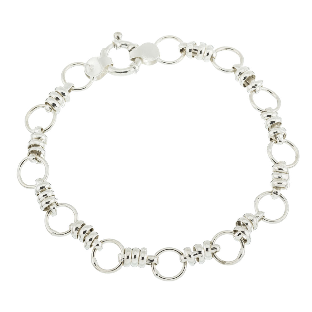 Pulsera 3 argollitas y arandelas N 00