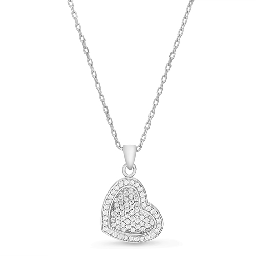 Conjunto corazon pavee, inclinado, con movimiento 