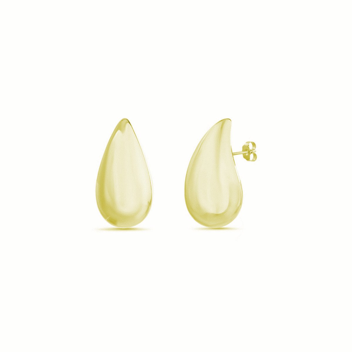 Par aros drop chico dorados. Tama&ntilde;o : 10.5 x 18mm