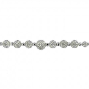 pulsera bolas tejidas mayor a menor calado