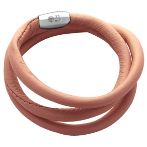 pulsera cuero rosa 