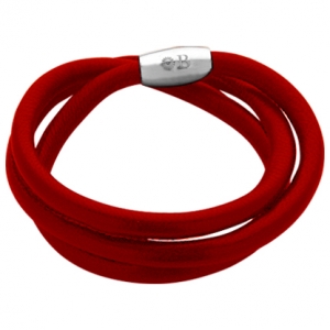pulsera cuero roja