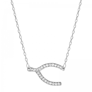 Conjunto dije herradura piedras blancas