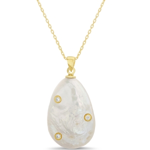 Conjunto perla, con 3 piedras , amarillo
